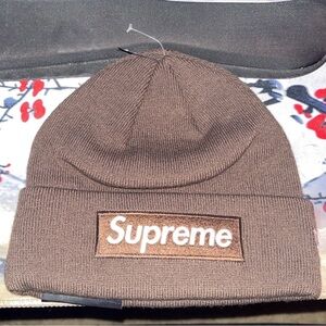 Supreme Brown Beanie Hat